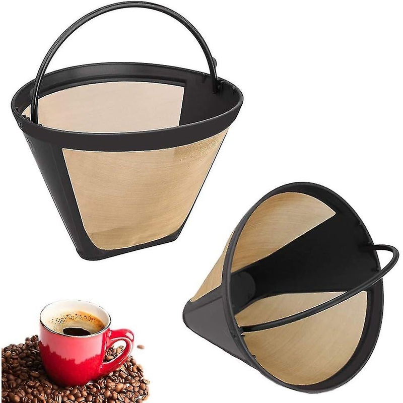 2 Pices Filtres  Caf Rutilisables, Maille Filtre  Caf, Filtre  Caf Rutilisable Permanent, Acier Inoxydable Permanent Rutilisable Fine Net Avec Poigne