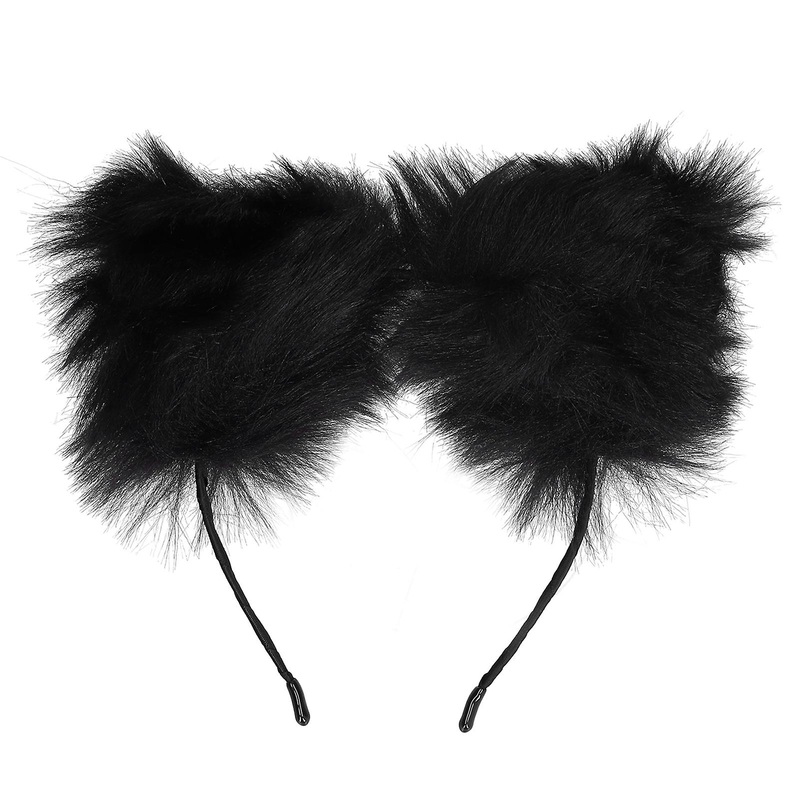Artificial Furry Cat Ears Headband Women Headwear Hairband for Party Cosplay Daily Life