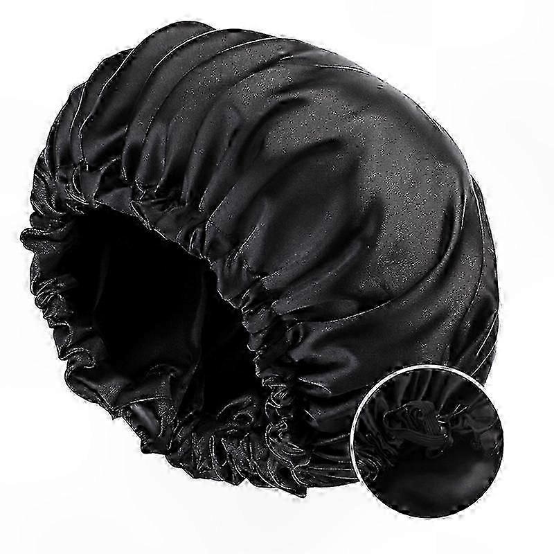 Microwaveable Heat Cap for Deep Conditioning and Steam Hair Therapy (Black)