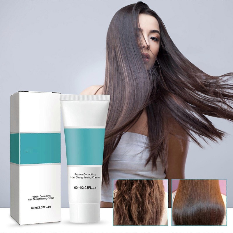 Protein Correcting Hair Straightening Cream, Silk Gloss Hair Straightening Cream Nourishing Smoothing