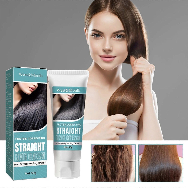 Protein Correcting Straight Hair Cream, Straighten-free Hair Treatment Repairs