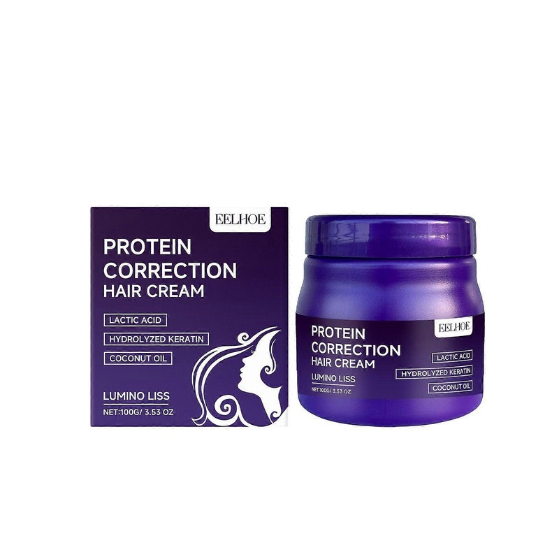 Protein Hair Straightening Cream, Moisturizing, Nourishing, Anti-Dryness, Soft And Smooth Hair Maintenance And Repair Hair Without Stretching And Stra