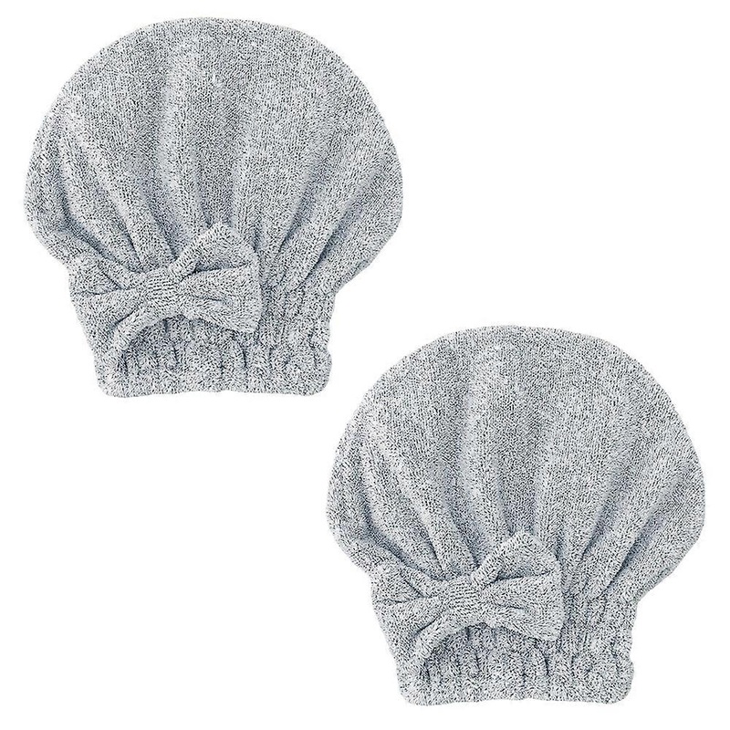 Quick Drying Bamboo Fiber Hair Drying Caps, Microfiber Hair Towel Wrap, Anti-Frizz, Keep Hair Shinier, Comfortable Wearing, Handsfree Hair Drying for