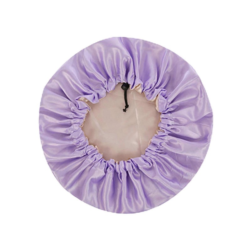 Sleep Cap Double Layer Adjustable Reversible Large Satin Bonnet Cap for Women QinHai