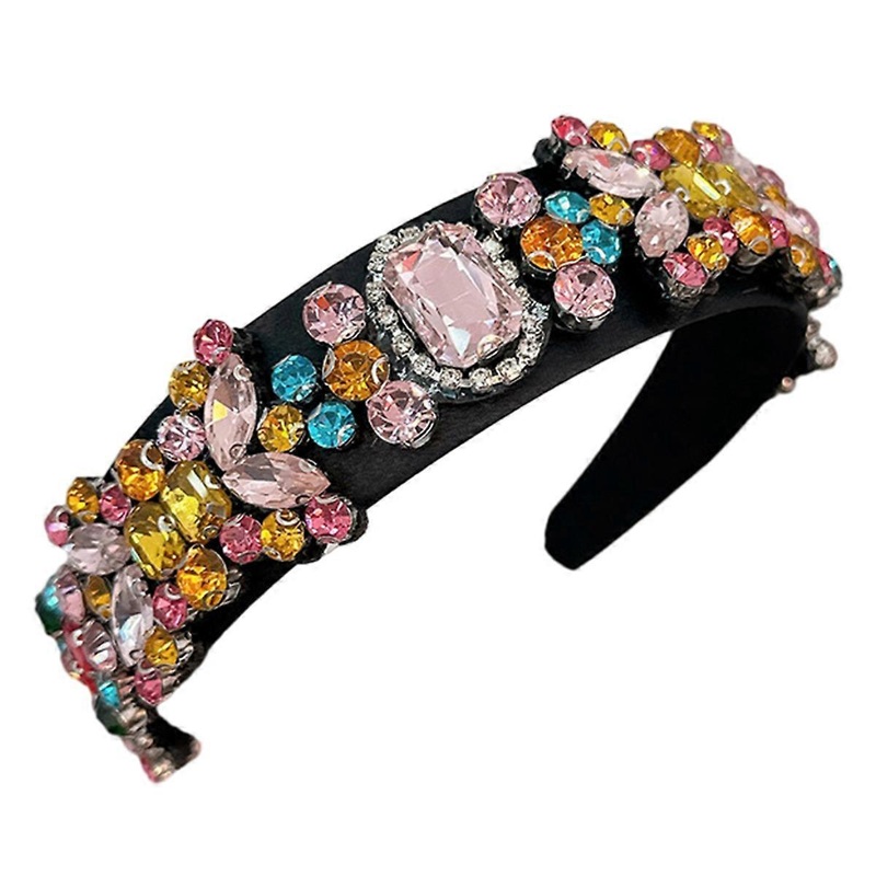 1pcs headband set rhinestone super flash headband retro bright fine edge headwear