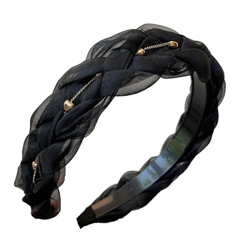 1pcs net yarn twist braid wide edge headband Face wash headband headpiece
