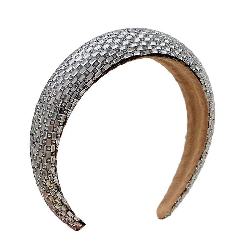 1pcs simple full drill wide edge headband Sponge head band high skull top grotto hair accessories