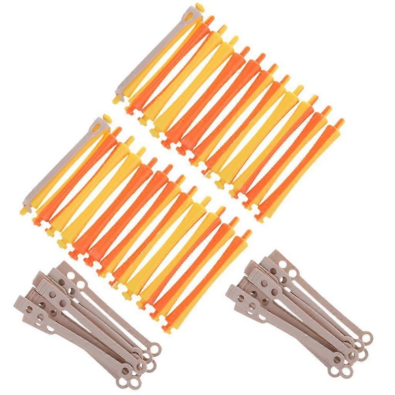 24Pcs Barber Hairdressing Perm Rods No Heat DIY Bangs Curlers Rollers Tools