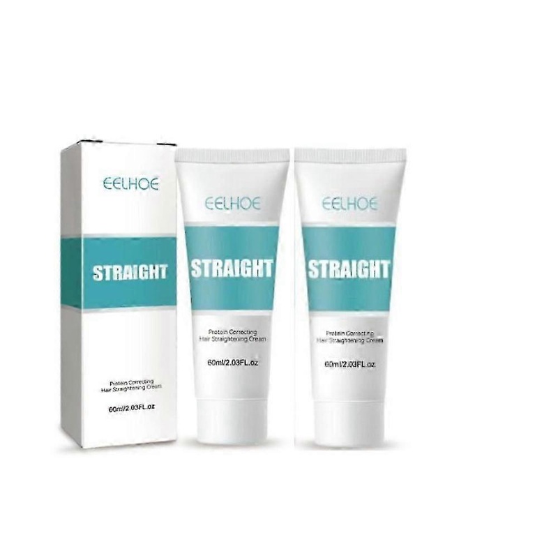 2pcs Protein Correcting Hair Straightening Cream 3-second Silk & Gloss Hair Straightening Cream Nourishing Fast