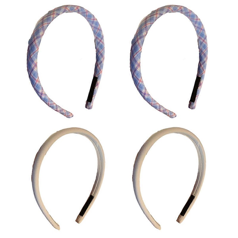 4pcs simple style sub solid color fine hair band face wash headband headwear multi-purpose