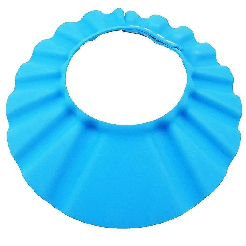 Baby Swimming Cap Bathing Protection Head Shower Water Cover Adjustable For 0-6 Years’ Kids For Baby Care (1 Pack, Blue)