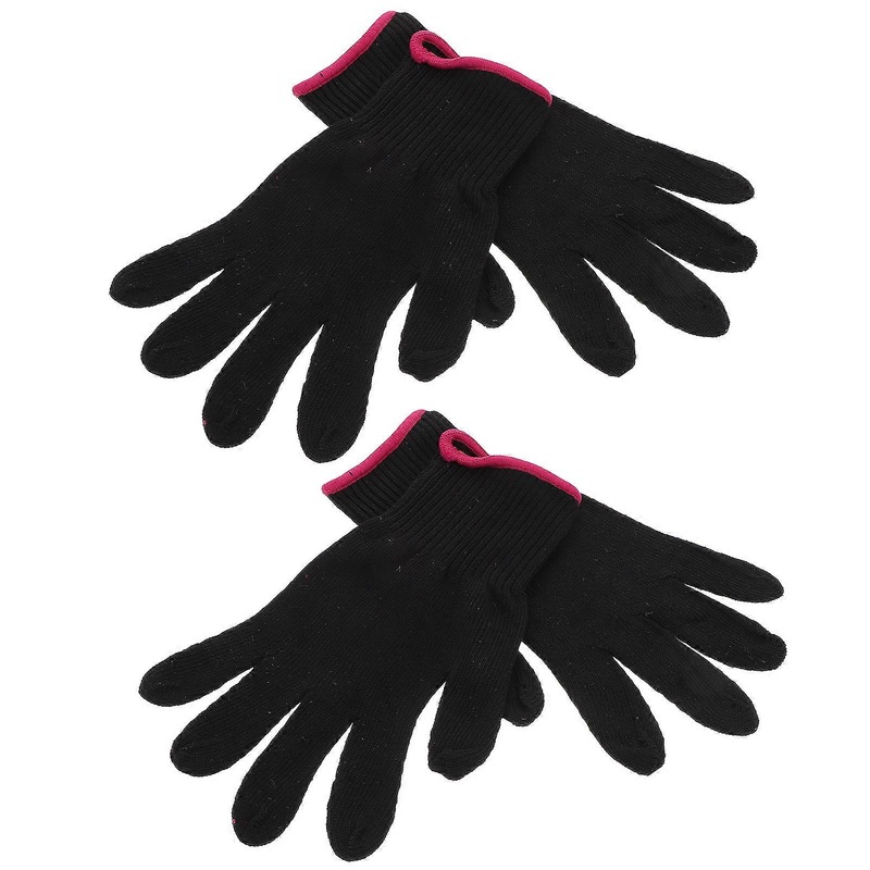 Hair Styling Gloves Heat Resistant For Hair Straighteners Premium Cotton Material 21.5×12.2 Cm 1 Set of 4Pcs