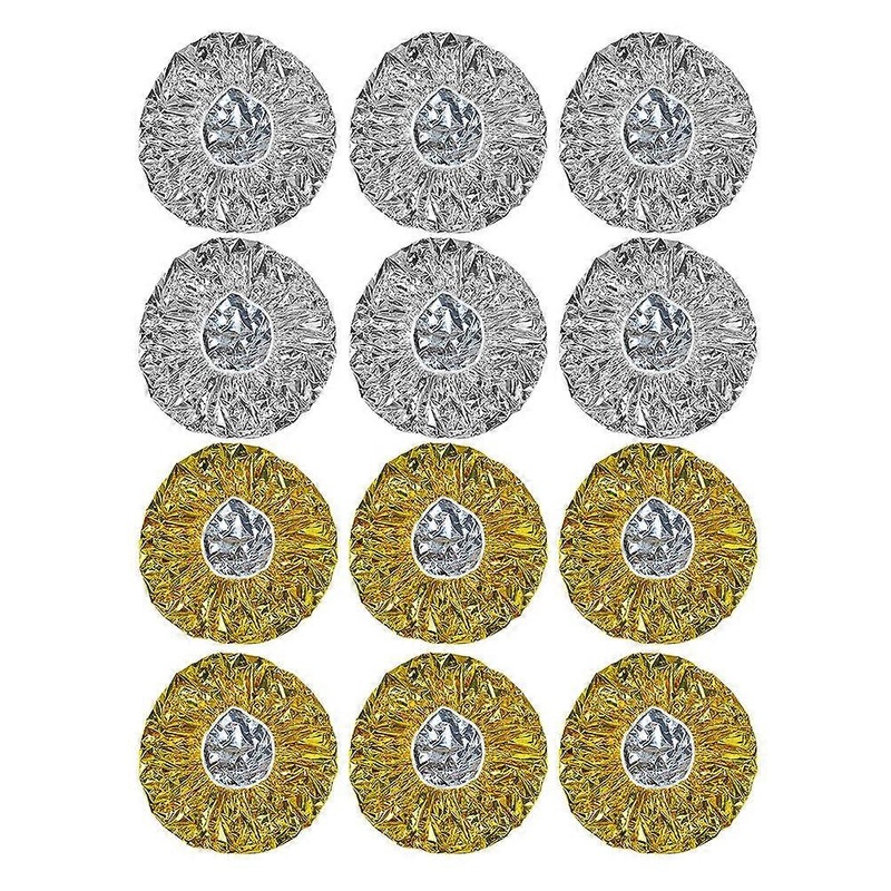 Processing Caps for Hair Aluminum Foil Deep Conditioning Cap for Salon Professionals 28X28X0.1CM 12Pcs