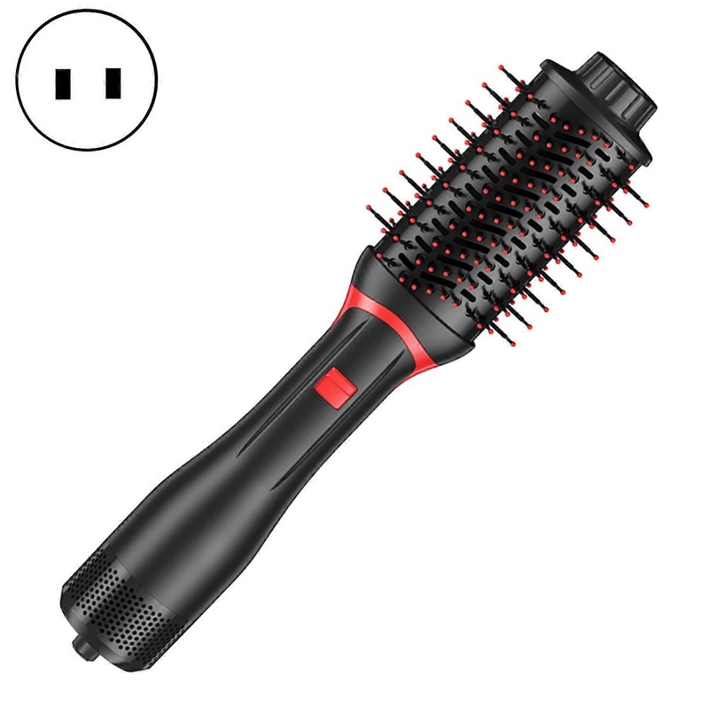 2-In-1 Hair Dryer Brush Negative Ion Ceramic Titanium Barrel Anti-frizz Blow Dryer Hot Air Hair
