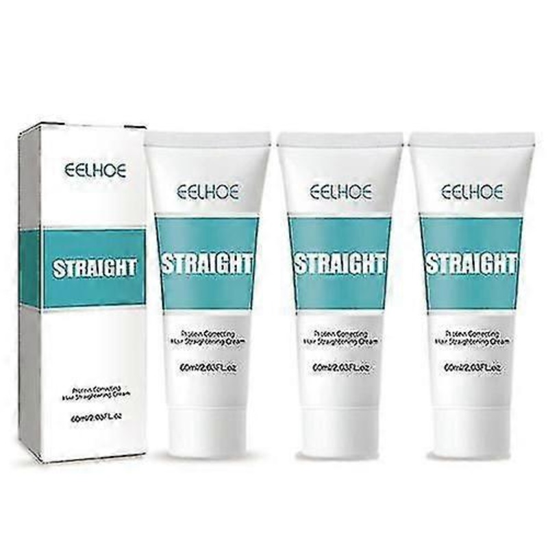 3pcs Protein Hair Straightening Cream, 60ml