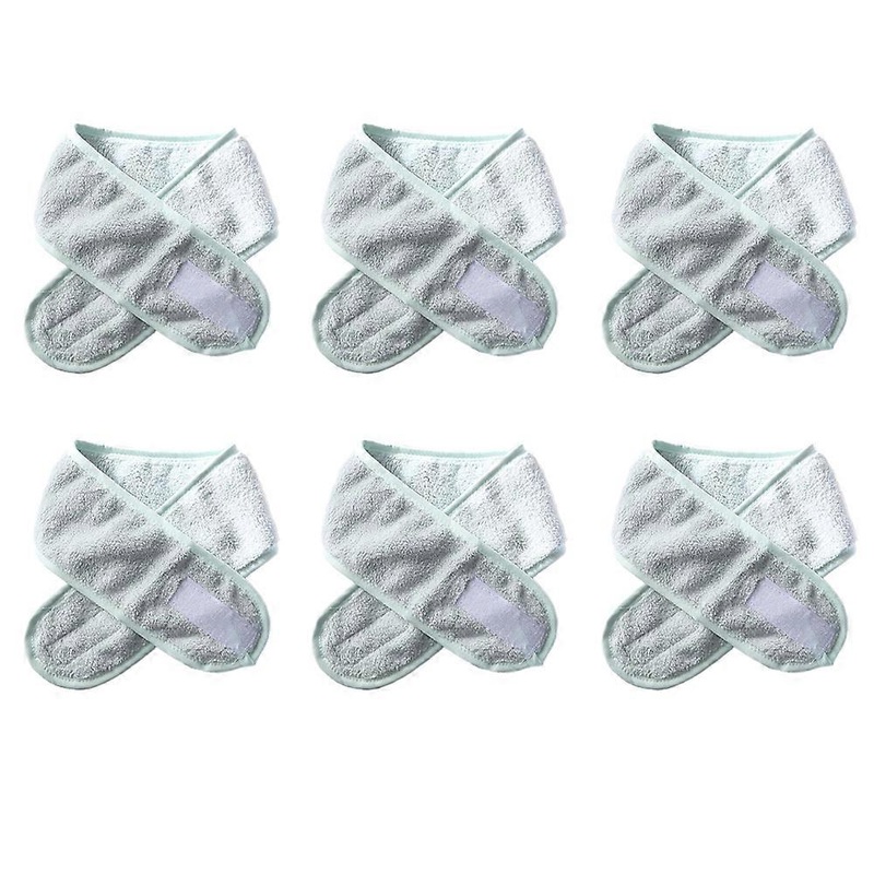 Adjustable Terry Cloth Headbands, Women’s Spa Facial Wraps with Velcro Closure, Quick Liquid Absorption Soft Absorbent Material, Comfortable for