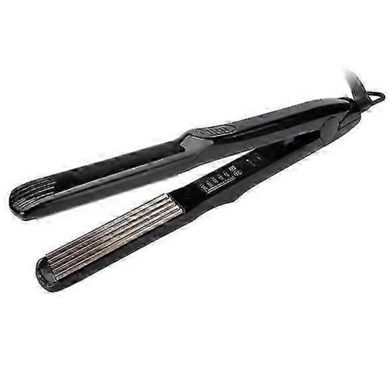 Professional Hair Straightener Corn Fluffy Perm Splint Five Speed Temperature Adjustment(Black) 2025