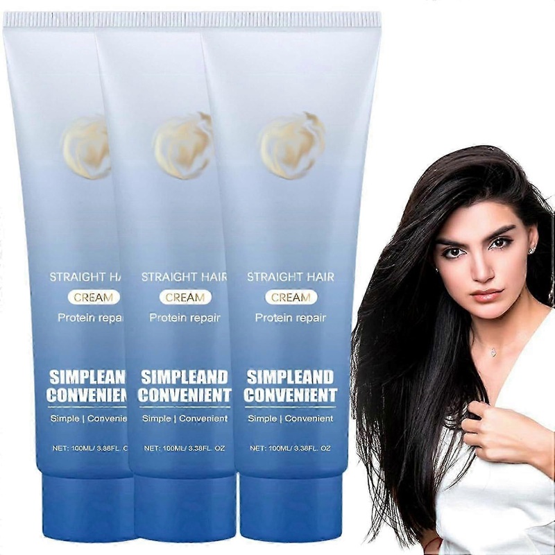 Protein Correction Hair Straightening Cream, Hair Straightener Cream, Silk & Gloss Protein Correction Hair Cream, Suitable for All Hair Types