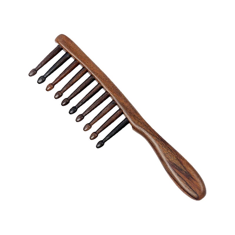 Sandalwood Scalp Massage Comb Wide Teeth Anti-static Hair Growth Men Women Head Massager Brush