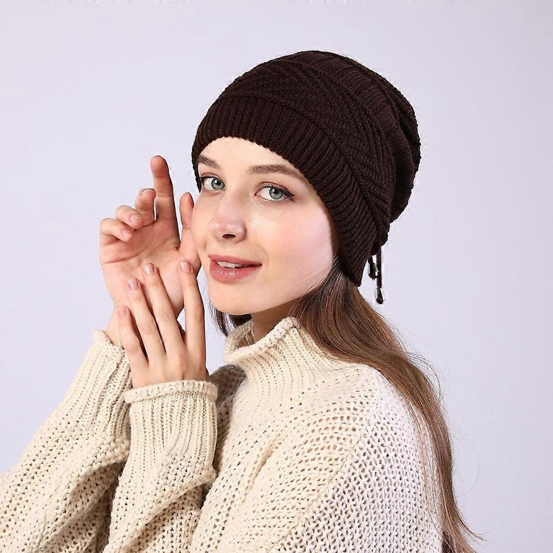 USB electric heating hat outdoor electric heating hat scarf dual-use autumn and winter heating hat scarfCoffee