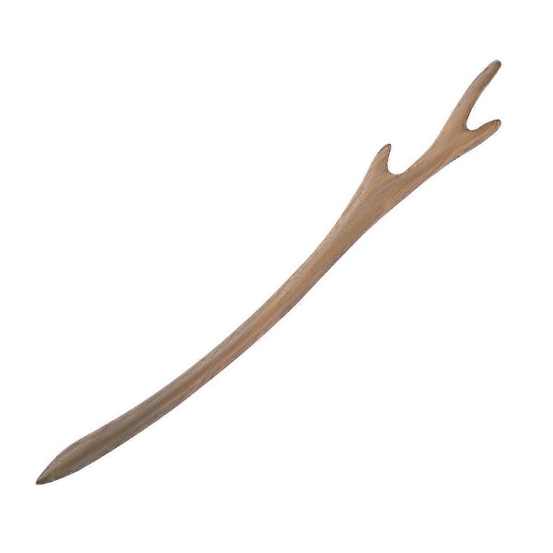 Vintage Hair Sticks Natural Wood Hairpin Chignon Pin Hair Accessory For Women Ladies (antlers Pattern)
