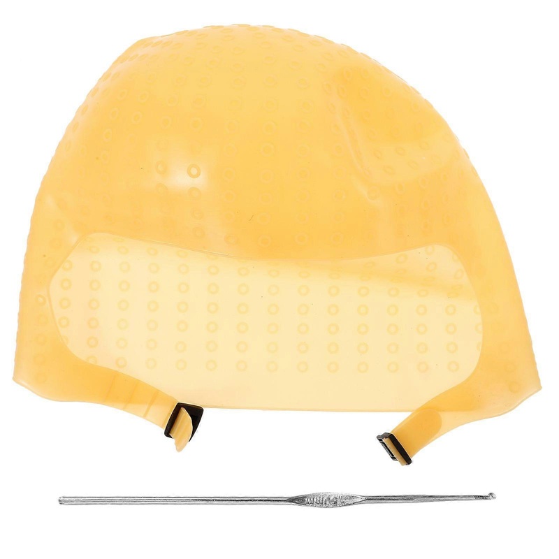1 Set of Hair Coloring Highlighting Cap Reusable Silicone Highlight Cap Hair Salon Tool