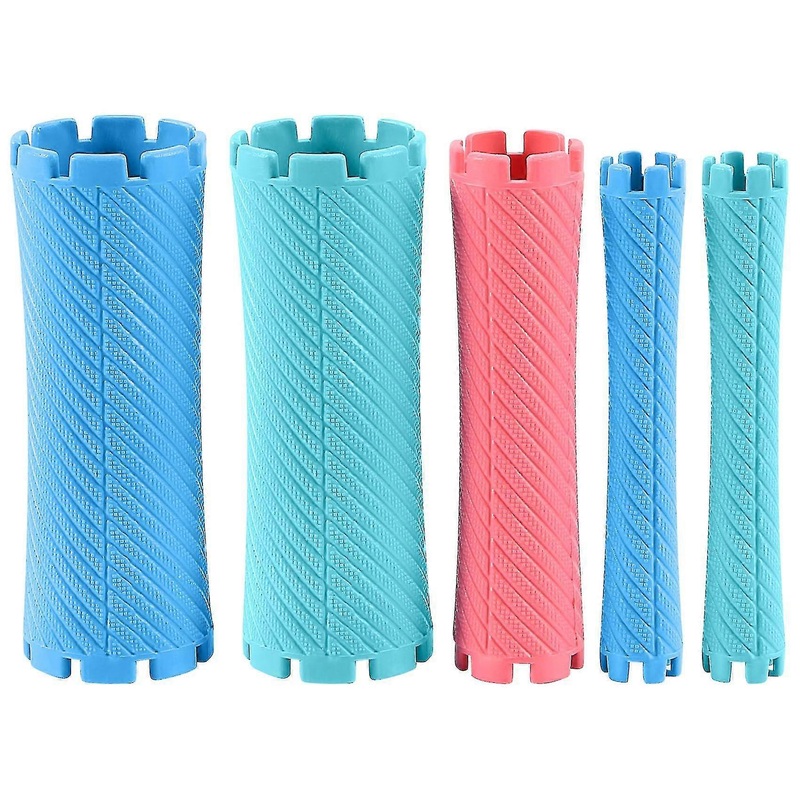 100pcs 10 Sizes Hair Perm Rods Kit for Cold Wave Fluffy Curls Plastic Bar