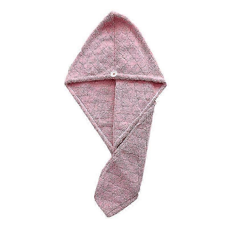 2025 Microfiber Hair Drying Towels Cap, Dry Wrap Cap With Button