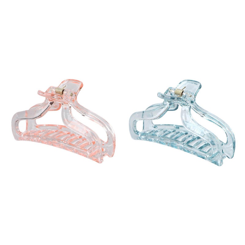 2PCS Hair Claw Clip Plastic Resin Non Slip Jaw Hairpin Accessories for Bathing and Makeup