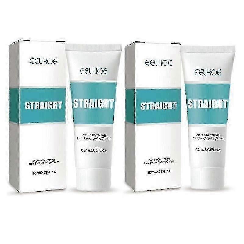 2pcs  Protein Correcting Hair Straightening Cream Smooth Straight H