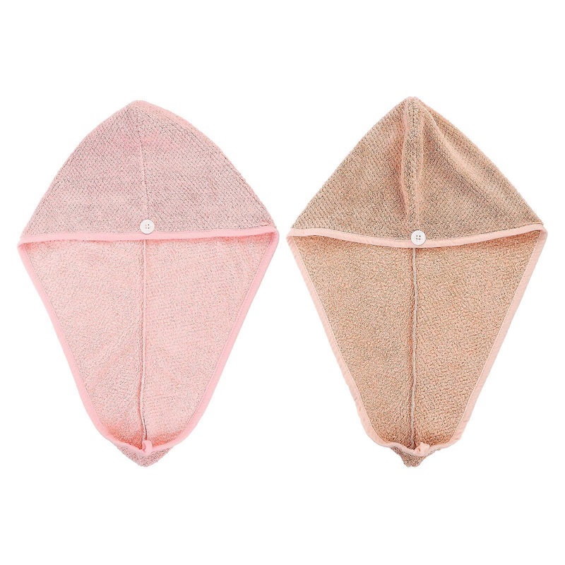 2pcs Women Microfiber Hair Towel Wrap Fast Drying Hair Turbans Hair Wash Towels