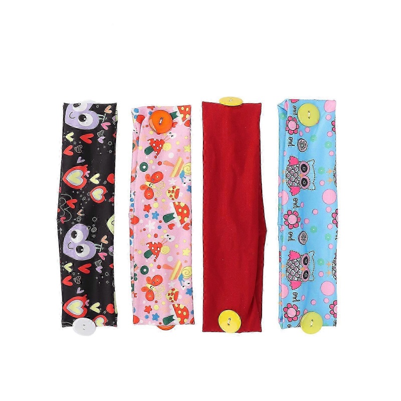 4pcs Fashionable Wide Headband Elastic Breathable Sweat Band for Sports Yoga Workout