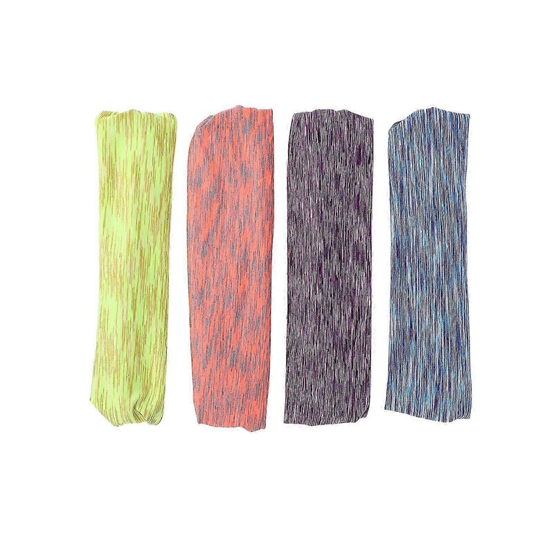 4Pcs Wide Headbands Various Colors Available Elastic Band Design Breathable Exercise Hair Band for Sports Decoration