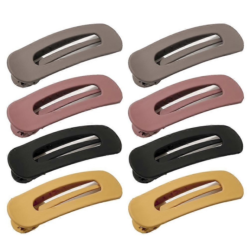 8-pack hair clip, crocodile hair clip, used for modeling segmented flat claw clip, antiskid large hair claw clip, French style large hair clip, duck