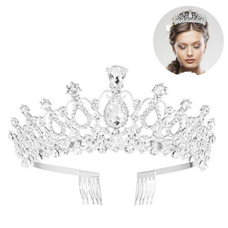 Princess Tiaras, Crystal Wedding Headband, Alloy Non-slip Design, Bridal Crown For Women, Party Accessories, Gift Idea, Free Size, Elegant Shine