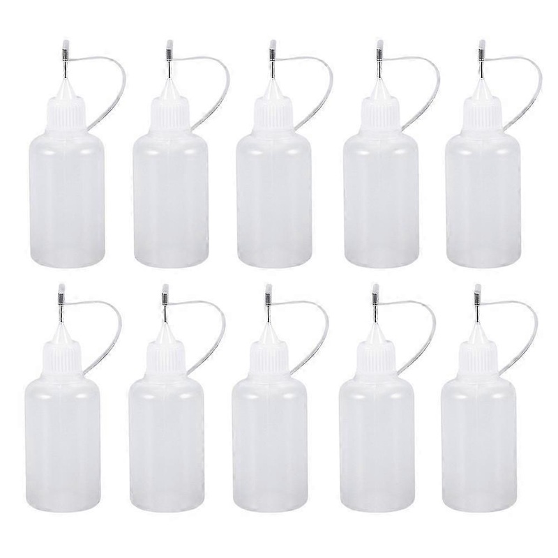 1 Set 20Pcs 30ml Needle Tip Glue Bottle Applicator DIY Quilling Tool Precision Bottle (White)