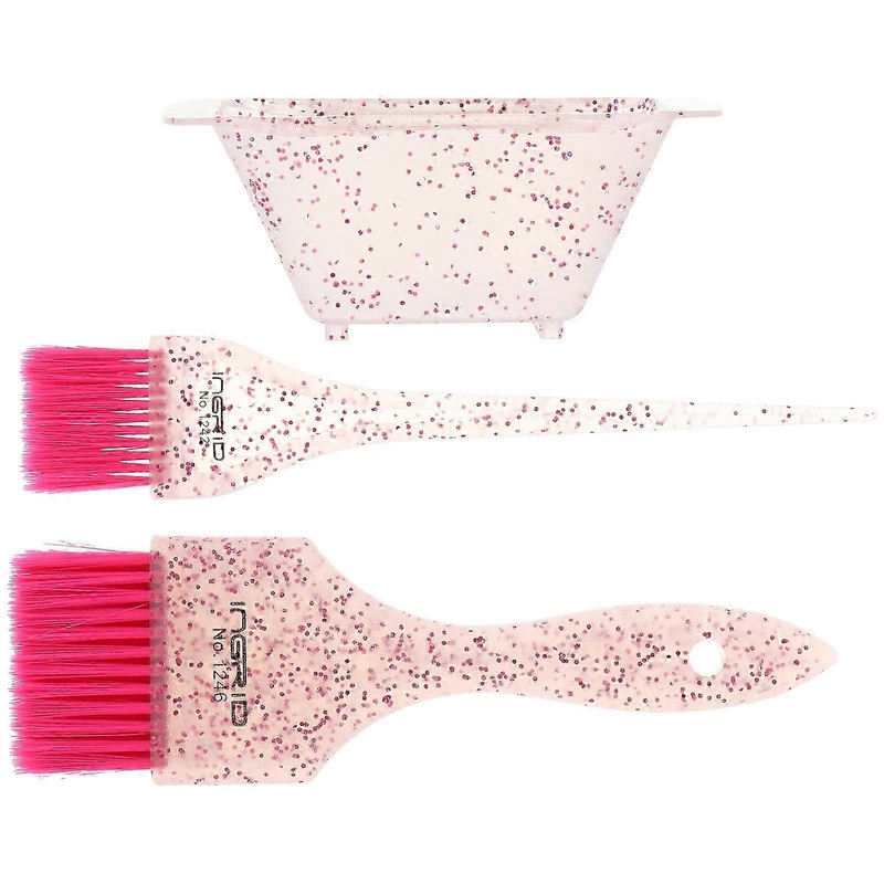 1 set of Hair Dye Color Brushes and Bowl Set Hair Coloring Brush Mixing Bowl Kit