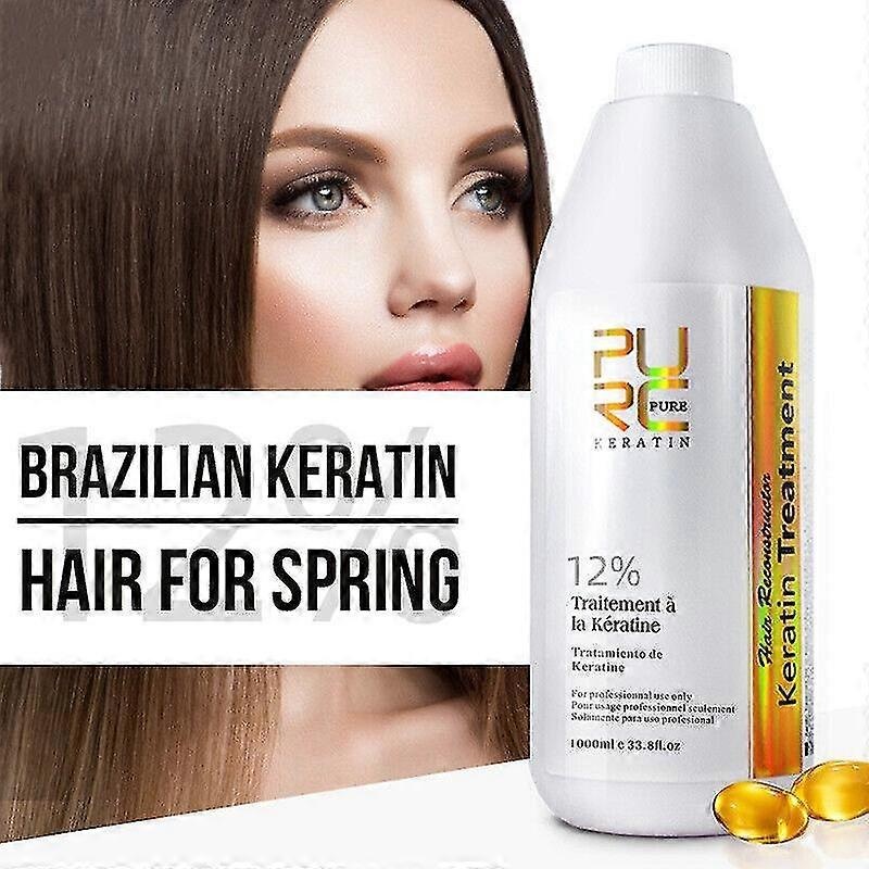 1000Ml 12% Pure Keratin Hair Straightening Treatment Improves Frizzy Split Ends 2025