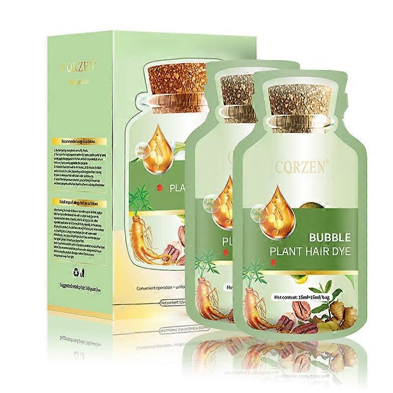 10pcs Natural Plant Bubble Hair Dye Shampoo – Long-lasting Color, Easy & Effective Hair Coloring