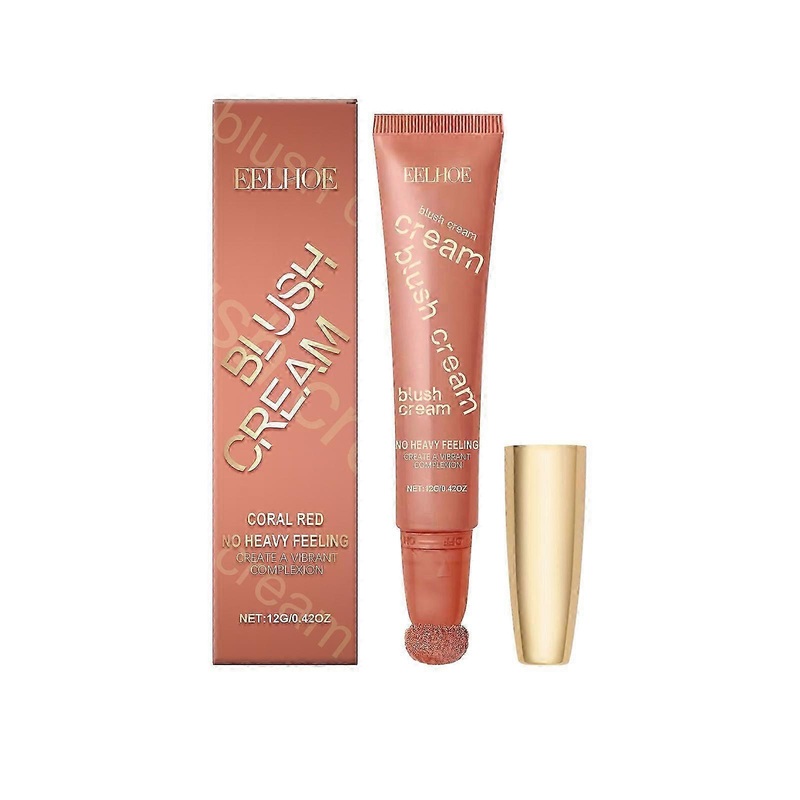 2025 Glitter blush cream Coral red Light natural fit gloss color-producing radiant moisturizing blush cream