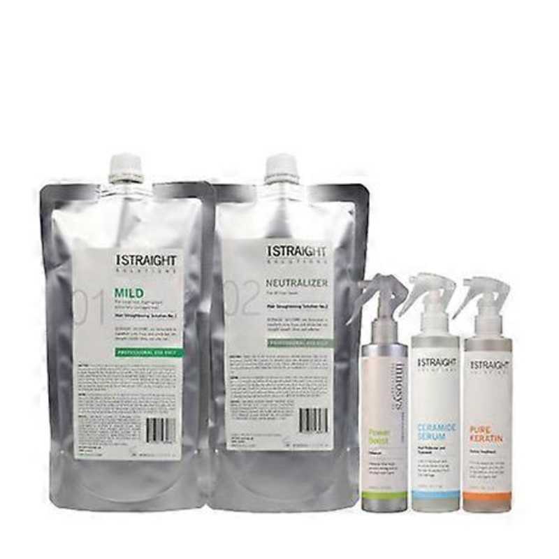Dyed Hair Permanent Straightening Kit Istraight 400ml