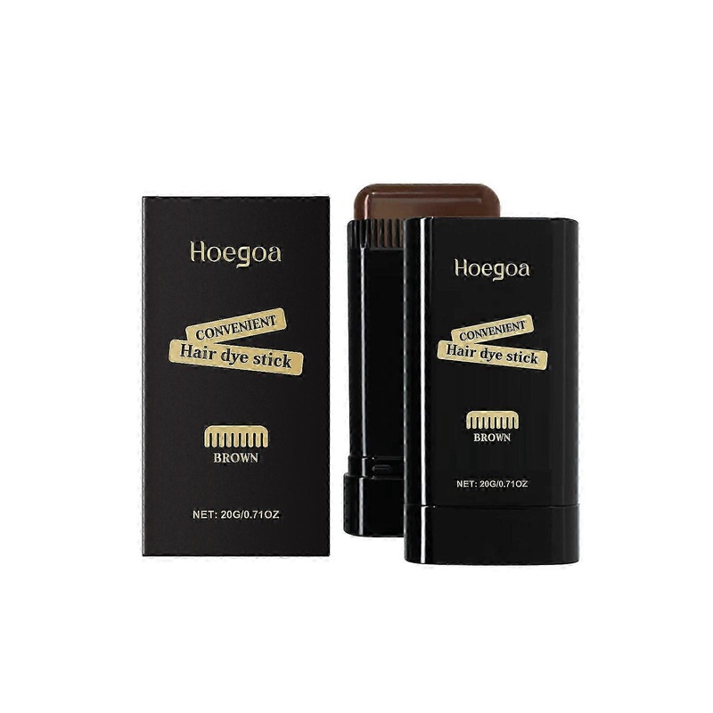 Hoegoa Brown Hair Color Bar Decorates Hair with Natural Coverage and Portable Design Hair Makeup Care Stick