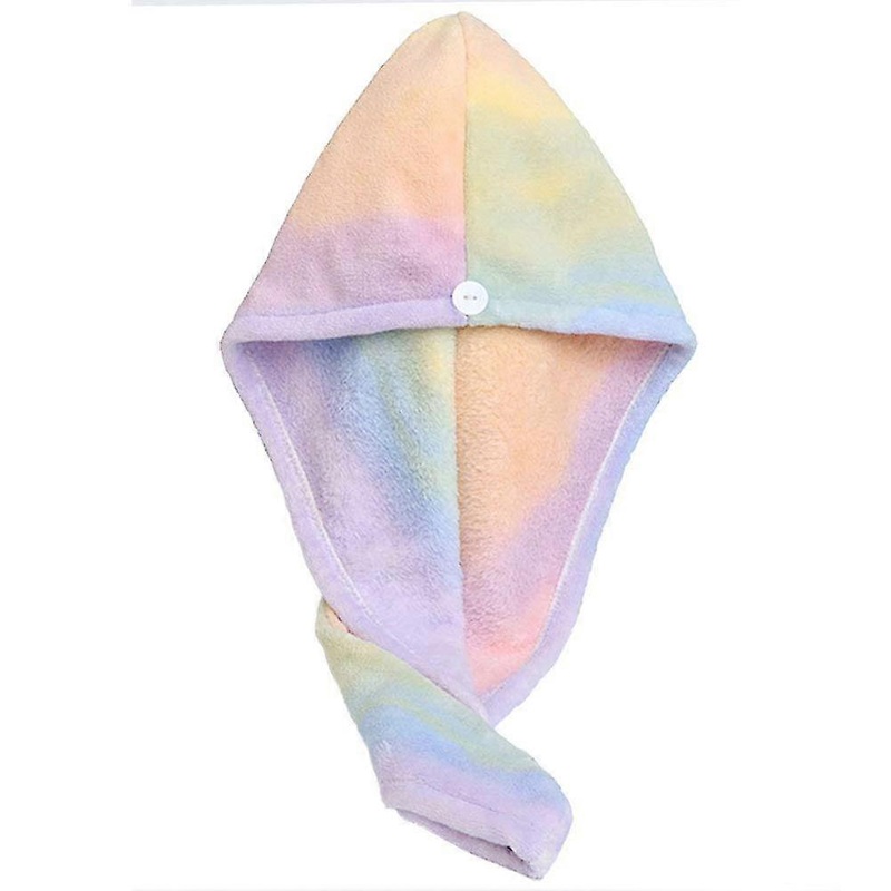 Microfiber Hair Drying Wrap Towel For Women Turban Fast Dry,hair Towel With Button
