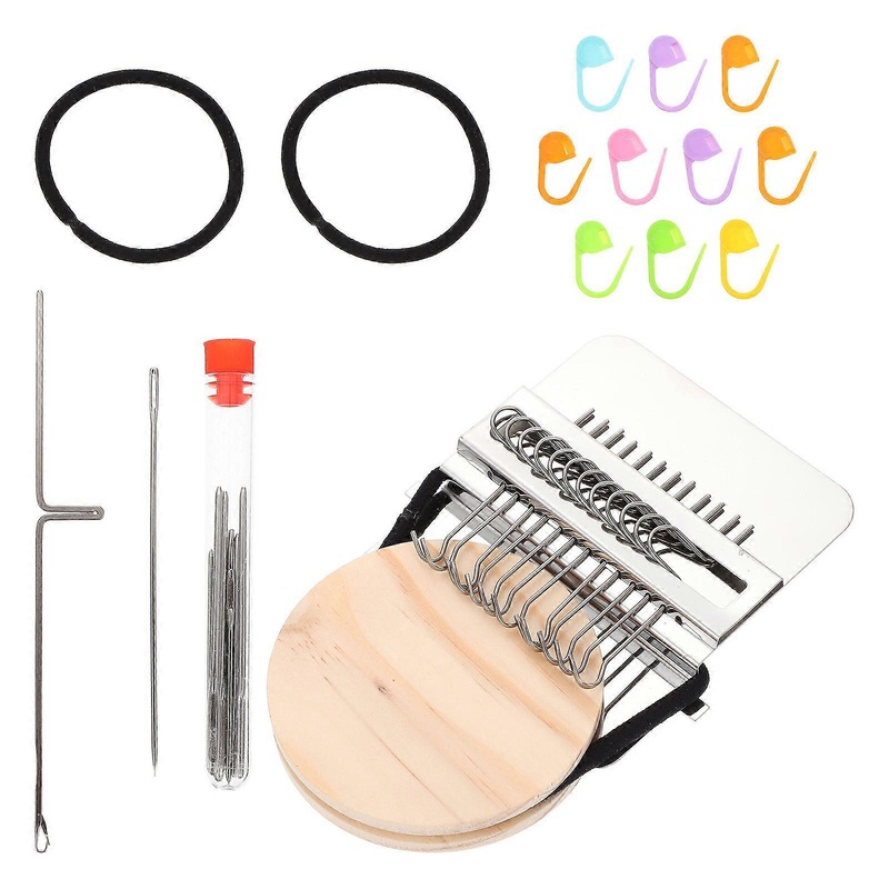 Portable Weaving Loom for DIY Use Hand Knitting Machine with Synthetic Material Assorted Color