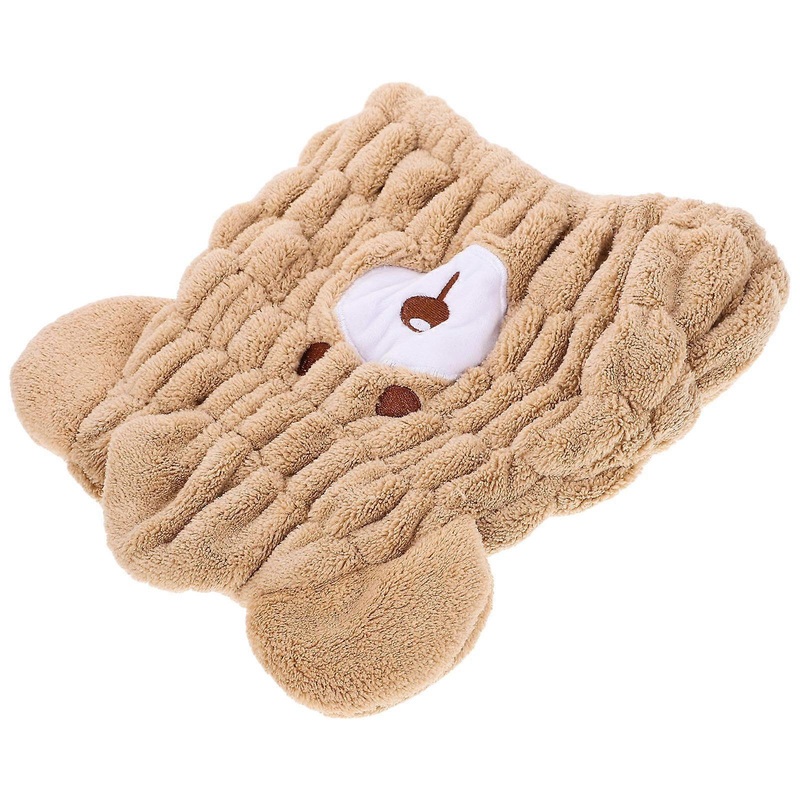 Quick Drying Absorbent Hair Towel Wrap   Soft Coral Fleece Bath Accessory for Travel and Home Use