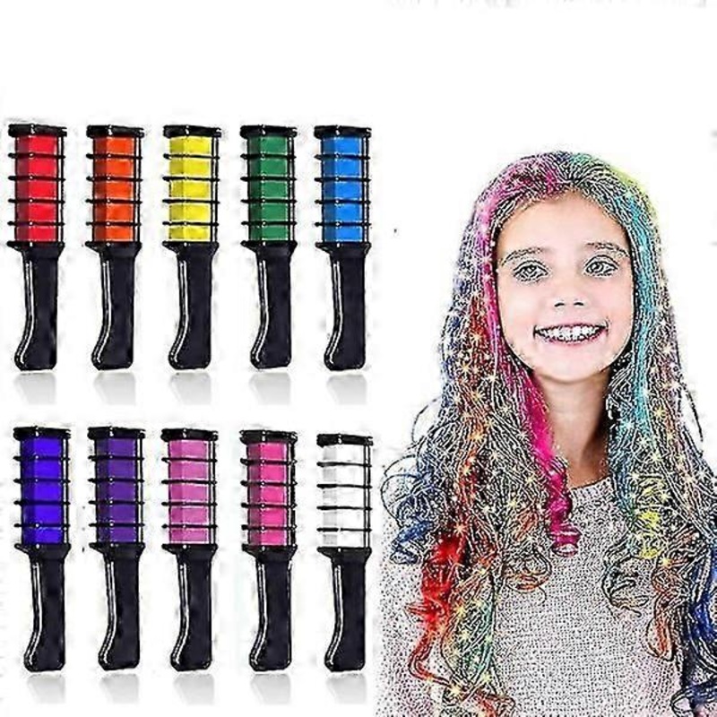 10 Colors Hair Chalk Temporary Bright Hair Color