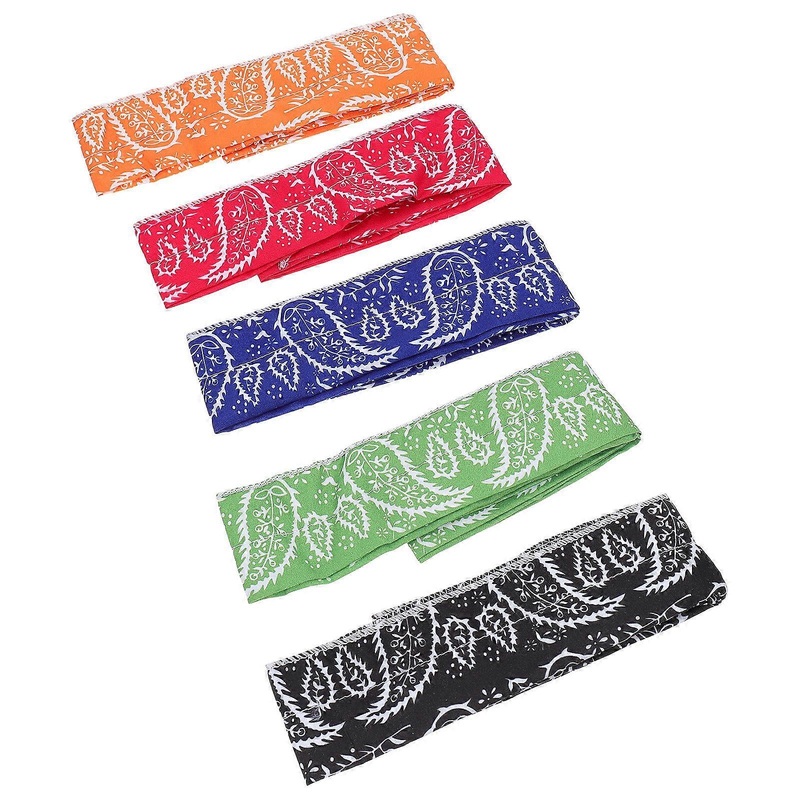 Cooling Neck Wraps 5Pcs 1 Set Assorted Color Practical Scarves For Sun Workers Summer Activities Heat Dissipation