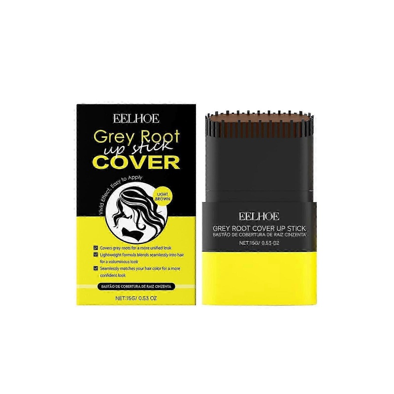 EELHOE Light Brown Hair Root Modification Stick for Temporary Hairdressing, Natural Hair Modification, Gentle Nourishing Hair Roots, and Hair Care