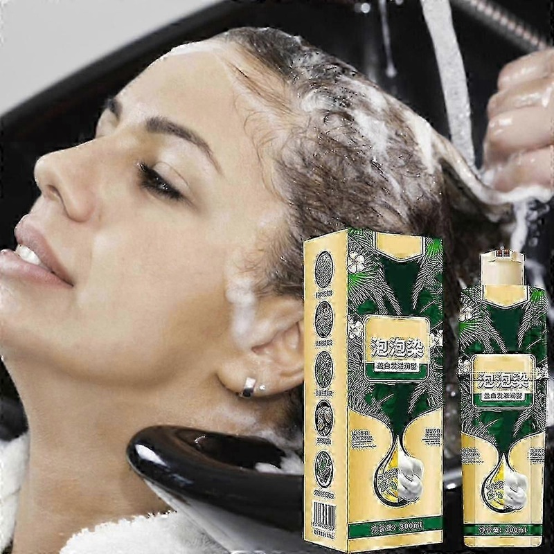 Gentle Bubble Hair Colour Shampoo 300ml – Quick Grey Coverage for Natural British Looks