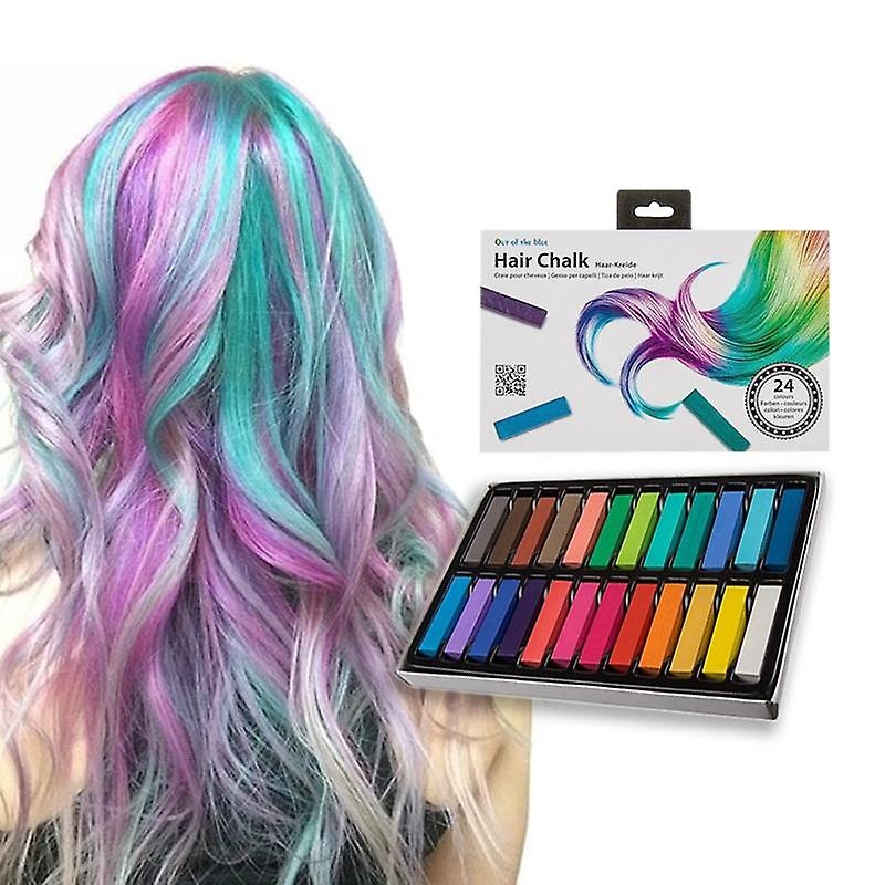 Hair Chalks/Hair Color for Kids – 24 different multi-color hair colors